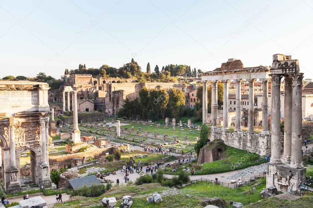 Forum of Caesar on Roman Forums in Rome