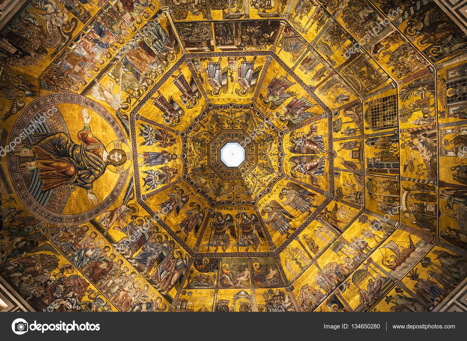 Ceiling Of Florence Baptistery San Giovanni Stock