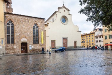 Basilica di Santo Spirito on Piazza in Florence clipart