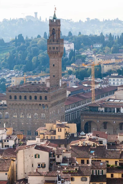Powyżej widok miasta Florencja z Palazzo Vecchio — Zdjęcie stockowe