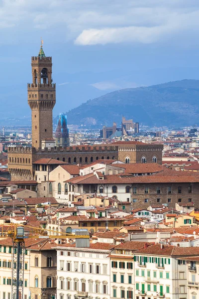 Oben Ansicht der Florenzstadt mit Palazzo Vecchio — Stockfoto