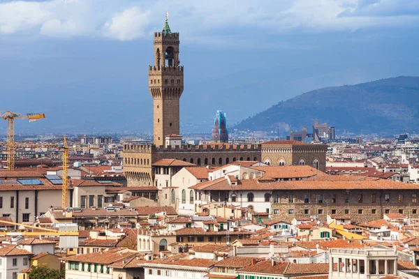 Stadtbild der Florenzstadt mit Palazzo Vecchio — Stockfoto