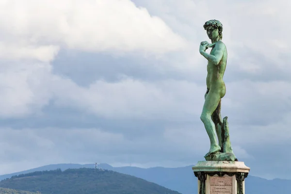 Socha Davida na Piazzale Michelangelo — Stock fotografie