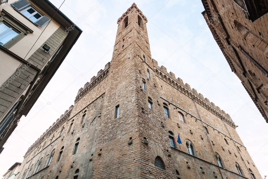 tower of Bargello palce in Florence city