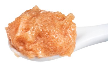 zander balık Seramik kaşık tuzlu havyar