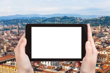 turist fotoğraf Floransa şehir Tablet