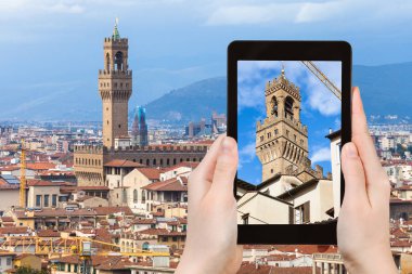 turist Palazzo Vecchio Kulesi fotoğrafları