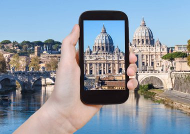 turist fotoğraf Bazilikası Vatikan'ın Roma'dan