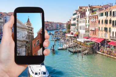 turist binalarda Venedik şehir fotoğrafları