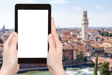 turist fotoğraf Verona şehir Tablet