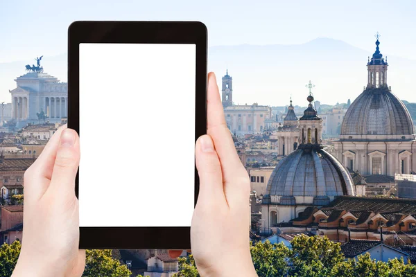 Fotografie turistiche skyline della città di Roma — Foto Stock