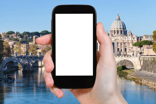 turist fotoğraf Roma cityscape smartphone cep telefonu ile