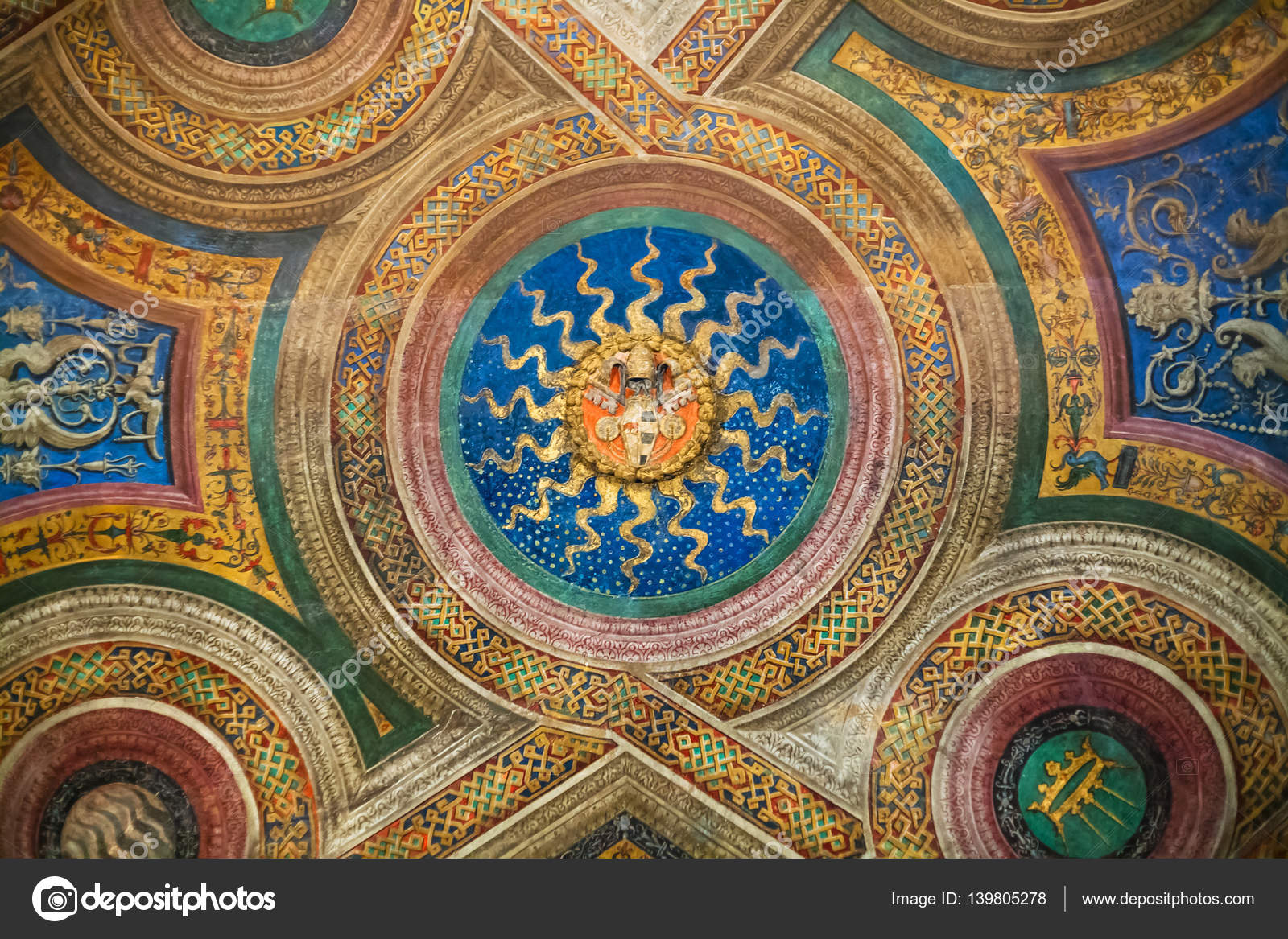 バチカン博物館の部屋で天井を装飾 ストックエディトリアル用写真 C Vvoennyy