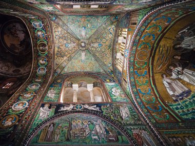 Basilica San Vitale Ravenna şehrinde Mozaik
