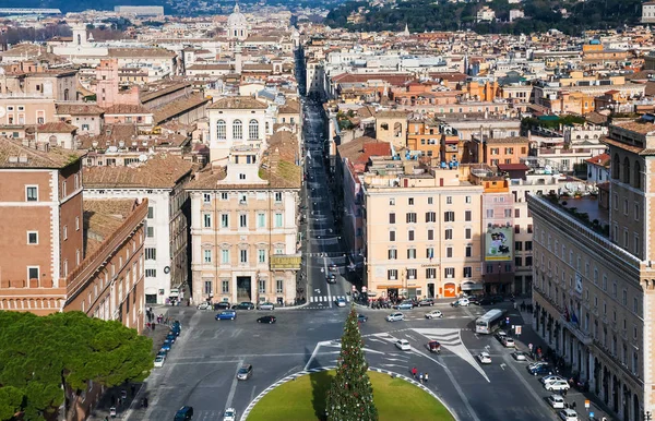 Piazza centrale Piazza Venezia a Roma — Foto Stock