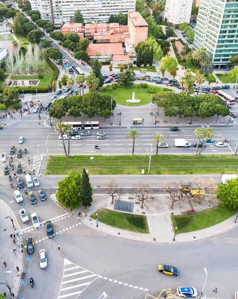 Ovan Visa torget Placa de Pius Xii i Barcelona — Stockfoto