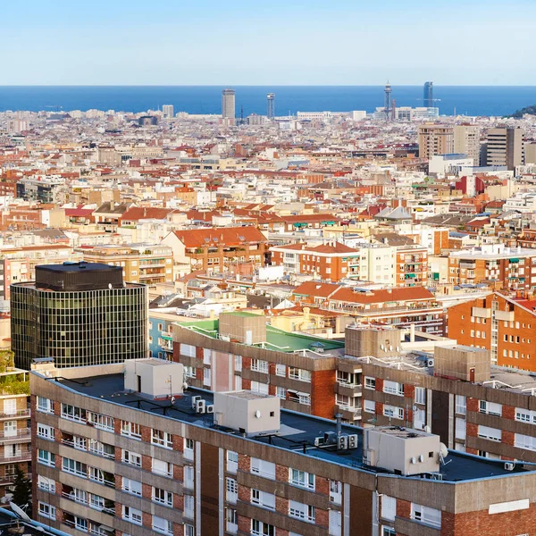 above view of residential buildings in Barcelona