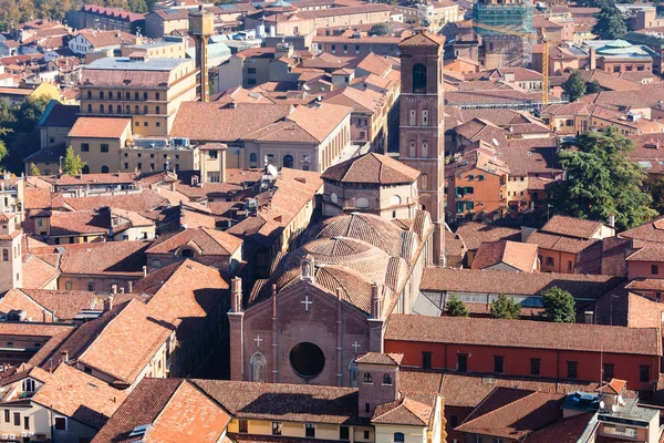 Above view of basilica in Bologna city — Stock Photo, Image