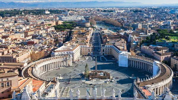 Panorama van Rome in xmas seizoen — Stockfoto