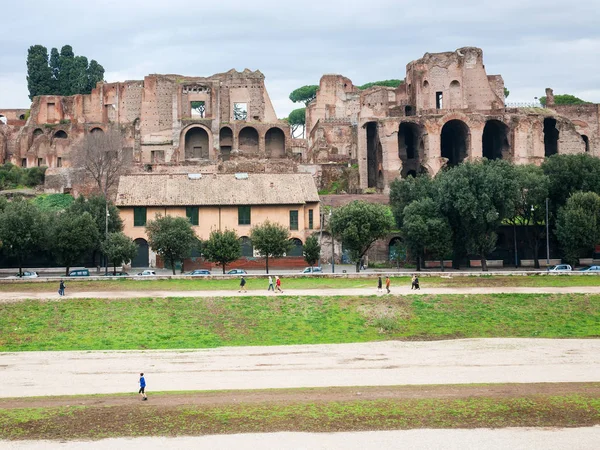 Domus Severiana i Circus Maximus na palatyn — Zdjęcie stockowe