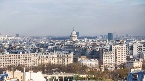 Oben Ansicht Stadtbild mit Pantheon in Paris — Stockfoto