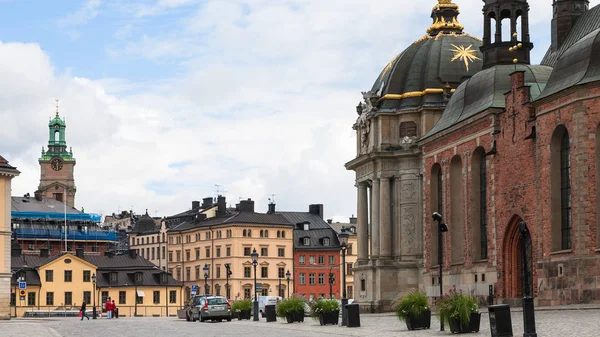 Birger Jarls Torg náměstí ve Stockholmu — Stock fotografie