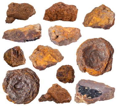 çeşitli limonite taş topluluğu