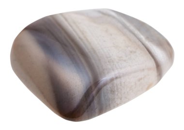 beyaz izole cilalı çakmaktaşı