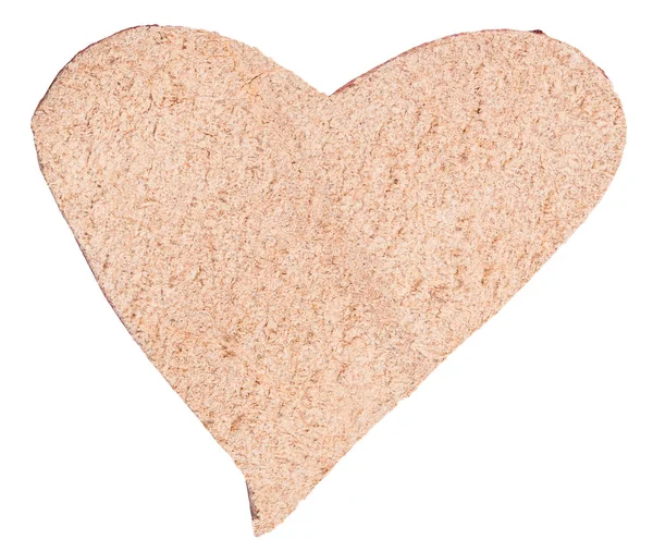 One leather heart isolated on white — Stock Photo, Image