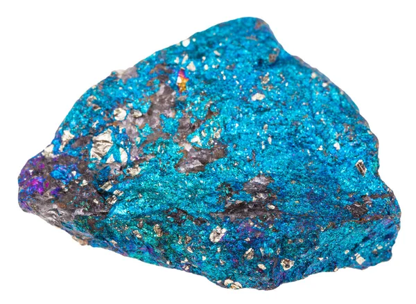 자연 스러운 블루 Chalcopyrite 돌 절연 — 스톡 사진