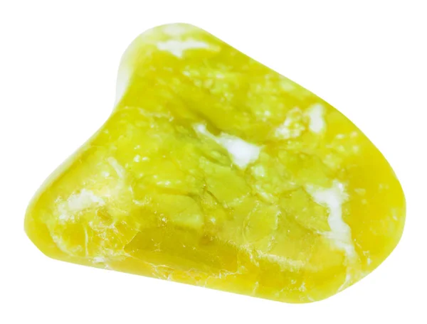 抛光黄色 lizardite （蛇纹石） 宝石 — 图库照片