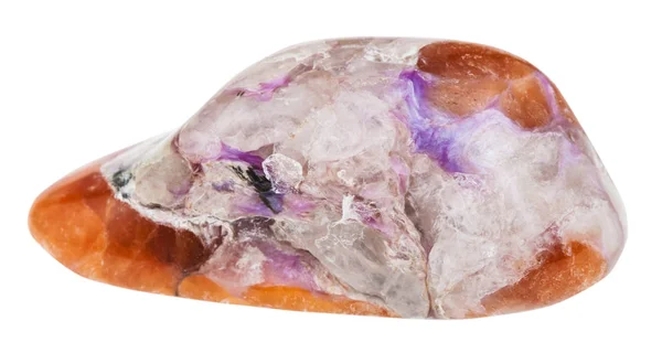 Charoite violeta en piedra marrón de Tinaksite —  Fotos de Stock