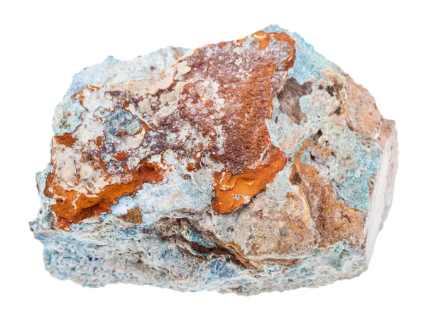 Scorodite kamień (rudy arsenu) na białym tle — Zdjęcie stockowe