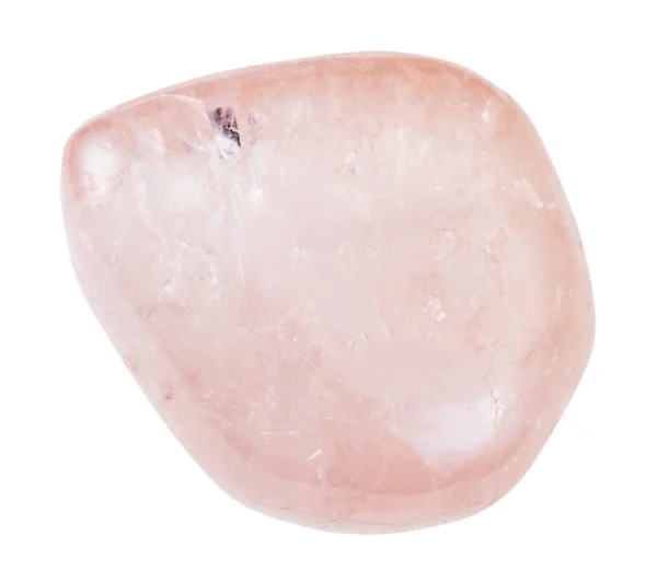 Piedra preciosa de morganita pulida (berilo rosa) aislada — Foto de Stock