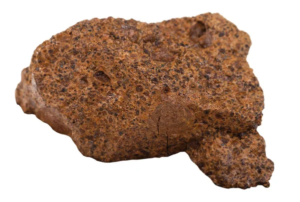 Изолированный образец лимонита (коричневая железная руда) — стоковое фото