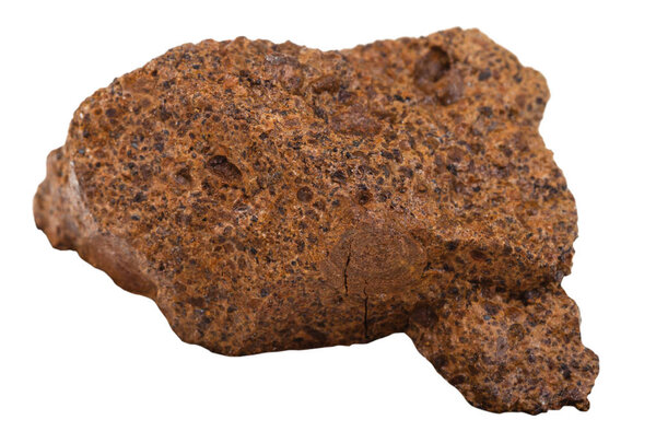 sample of limonite ( brown iron ore) isolated