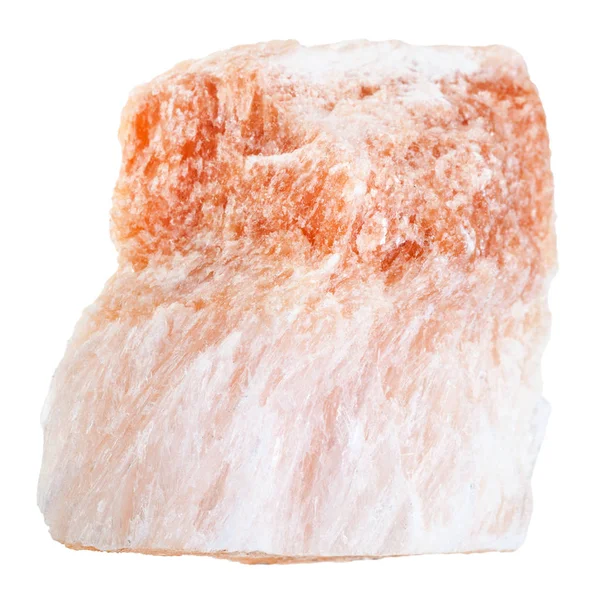 Piedra selenita cruda (variedad de yeso) aislada — Foto de Stock