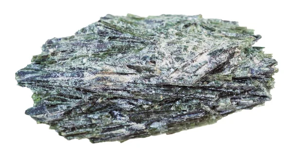 Piedra de Actinolita natural aislada en blanco —  Fotos de Stock