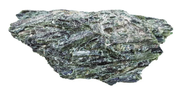 Pedra Actinolite crua isolada sobre branco — Fotografia de Stock