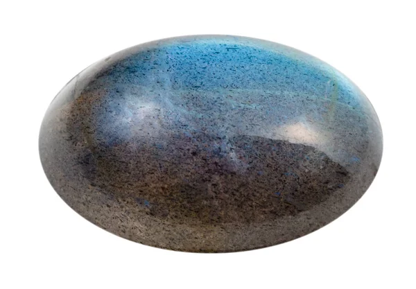 Изолированный кабошон из драгоценных камней лабрадорита — стоковое фото