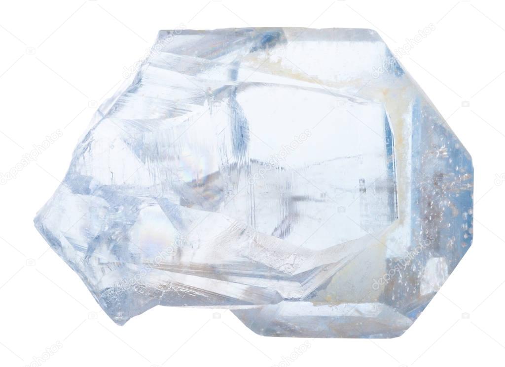 crystal of celestine stone isolated