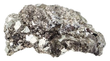 natural marcasite stone (white iron pyrite) clipart