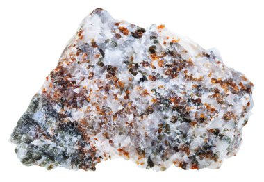 Kalsit rock Chondrodite ve Diopside ile