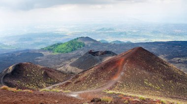 Etna Yanardağı üzerinde doğal landascape