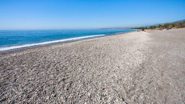 San Marco Sicilya İyon Denizi kıyısında plaj