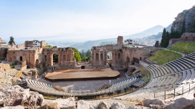 Antik Teatro Greco Taormina'da görünümünü