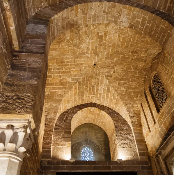 Cihlové zdi Palazzo dei Normanni v Palermu — Stock fotografie