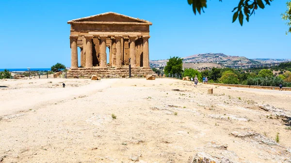 Rauhan temppeli (Tempio della Concordia) Sisiliassa — kuvapankkivalokuva