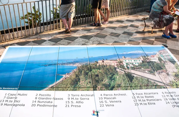 City map on viewpoint in Piazza IX Aprile — Stock Photo, Image