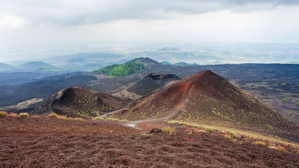 Vulkanické landascape na Mount Etna — Stock fotografie